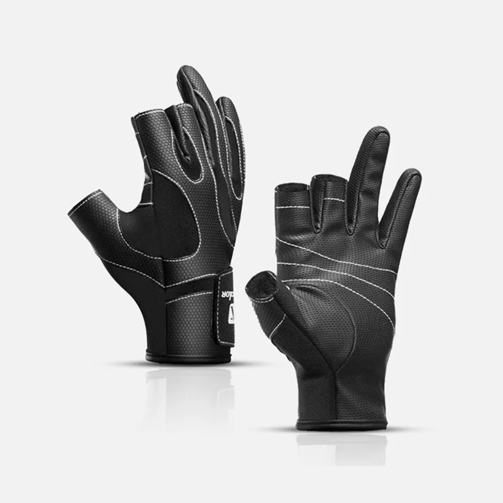 1Pair/Lot 3 Sports Winter Fishing Gloves Breathable Non-Slip Gloves Fishing Equipment Tool Half-Finger Breathable Leather Black
1Pair/Lot 3 Sports Winter Fishing Gloves Breathable Non-Slip Gloves Fishing Equipment Tool Half-Finger Breathable Leather Black