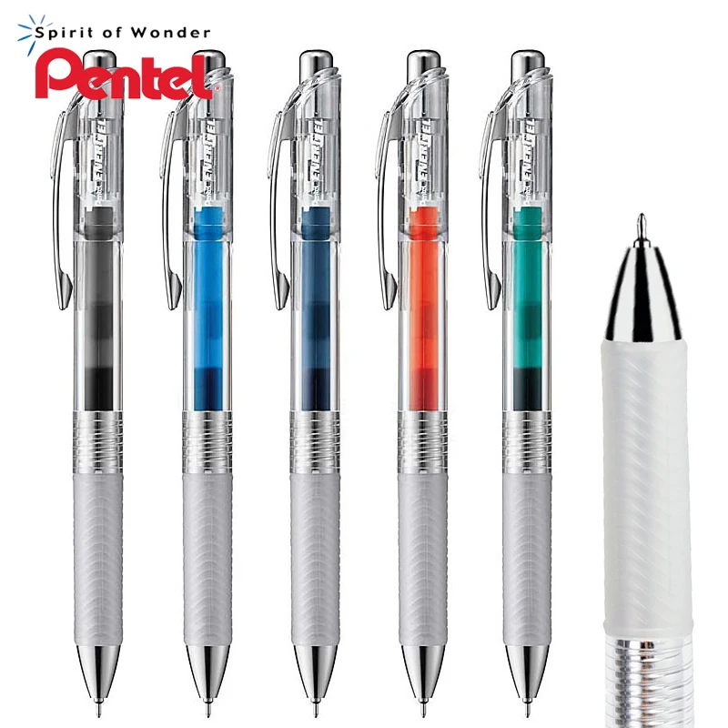 

5Pcs Japan PENTEL Limited Gel Pen BLN75TL Transparent Pen Barrel Color Refill Water-based Pen 0.5mm Student Writing Stationery