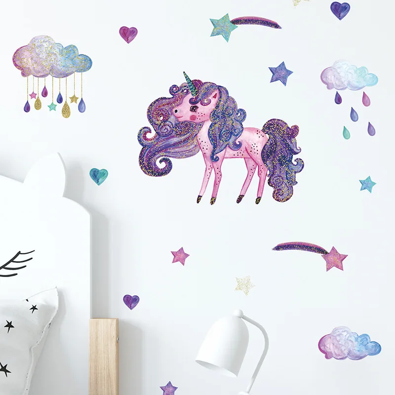 Cartoon Purple Unicorn Cloud Children's Bedroom Porch Wall Beautification Decoration Wall Sticker
Cartoon Purple Unicorn Cloud Children's Bedroom Porch Wall Beautification Decoration Wall Sticker
