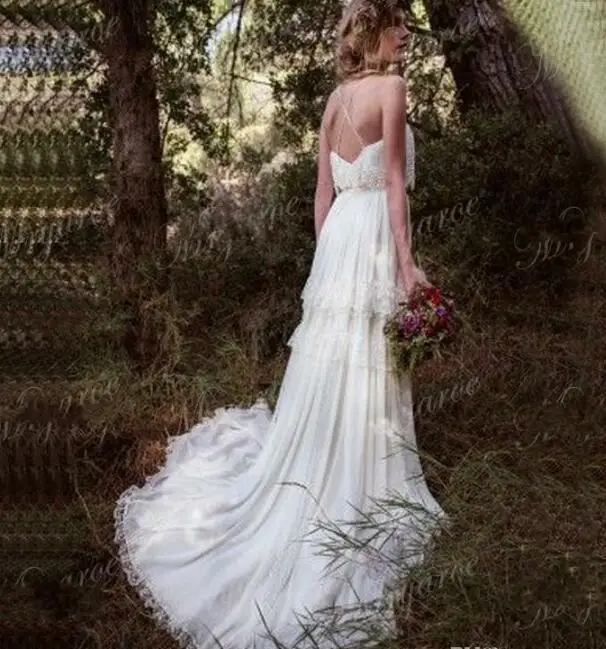 Vintage Hippie Boho Beach Wedding Dresses 2019 Sexy Spaghetti Straps Tiered Lace vestido de noiva Bridal Gown wedding dress
Vintage Hippie Boho Beach Wedding Dresses 2019 Sexy Spaghetti Straps Tiered Lace vestido de noiva Bridal Gown wedding dress