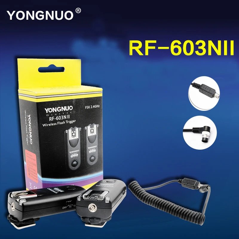 Новый дизайн Yongnuo RF-603II N3 RF603 ii RF 603 Flash Trigger 2 трансивера для Nikon D90/D5000/D3100/D3200/D7000 //