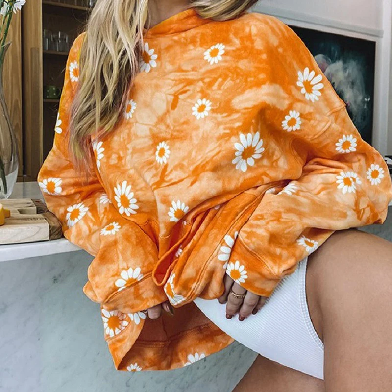 2020 Women Hoodies Long Sleeve Elegant Chrysanthemum Print Pullover Top Autumn Warm Tie Dyed Casual Loose Sweatshirt
2020 Women Hoodies Long Sleeve Elegant Chrysanthemum Print Pullover Top Autumn Warm Tie Dyed Casual Loose Sweatshirt