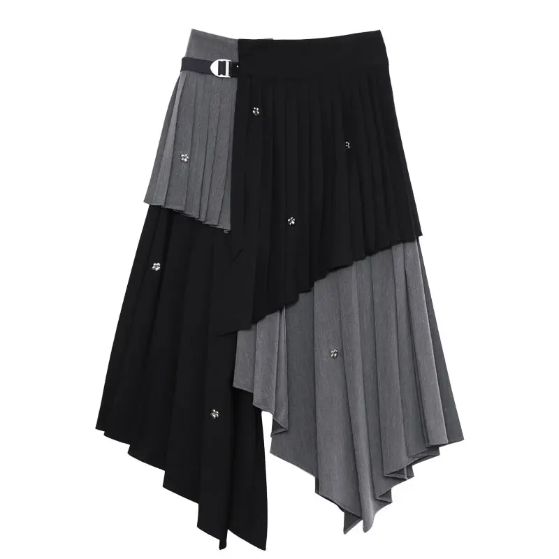 XITAO Irregular Splicing Pleated Skirt Spring Autumn Fashion Loose Contrast Color Bandage New Street Trendy All-match WMD2523
XITAO Irregular Splicing Pleated Skirt Spring Autumn Fashion Loose Contrast Color Bandage New Street Trendy All-match WMD2523