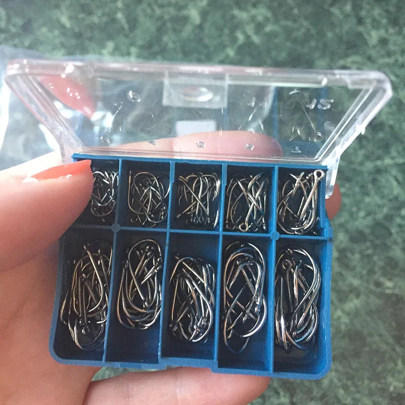 100Pcs/box Fishing Hooks Set Carbon Steel Fishing Hook Fly Fishing Jip Barbed Carp Hooks Sea Tackle Pet Accessories 10 Sizes
100Pcs/box Fishing Hooks Set Carbon Steel Fishing Hook Fly Fishing Jip Barbed Carp Hooks Sea Tackle Pet Accessories 10 Sizes