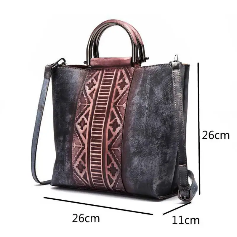 Bestform Retro Cowhide Embossing Splicing Large Capacity Women Casual Handbag Genuine Leather Handmade Shoulder&Crossbody Bags
Bestform Retro Cowhide Embossing Splicing Large Capacity Women Casual Handbag Genuine Leather Handmade Shoulder&Crossbody Bags