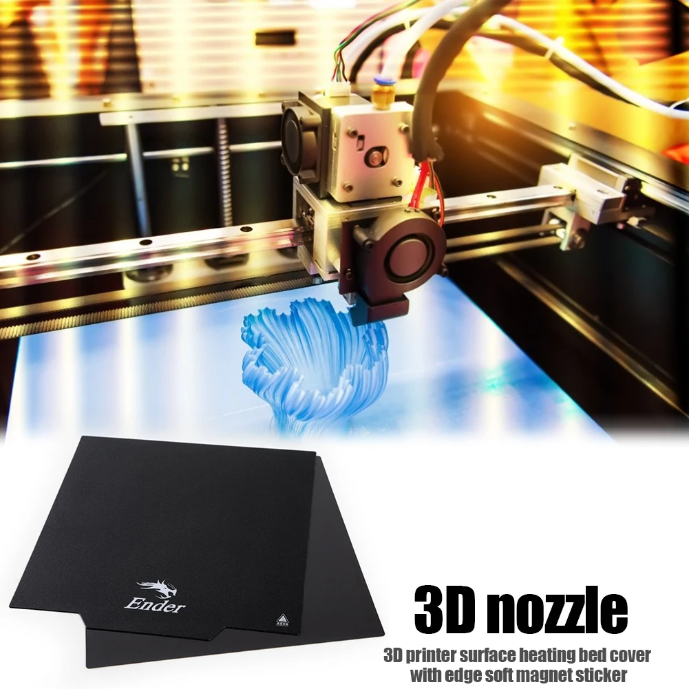 Flexible Removable Magnetic Build Plate for Creality Ender 3 3 Pro CR-20 or Creality Ender-3/Ender-3 Pro/CR-20 and other FDM 3D
Flexible Removable Magnetic Build Plate for Creality Ender 3 3 Pro CR-20 or Creality Ender-3/Ender-3 Pro/CR-20 and other FDM 3D