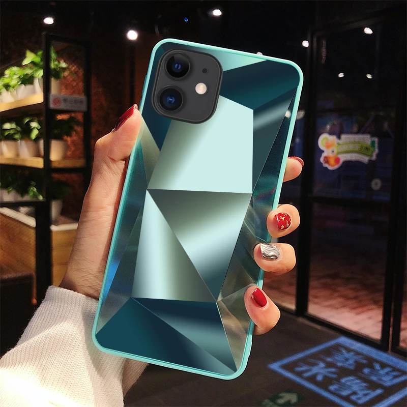 Алмазные 3D зеркальные чехлы для телефонов iPhone 11 Pro Max чехол X XR XS 6 6S 7 8 Plus задняя