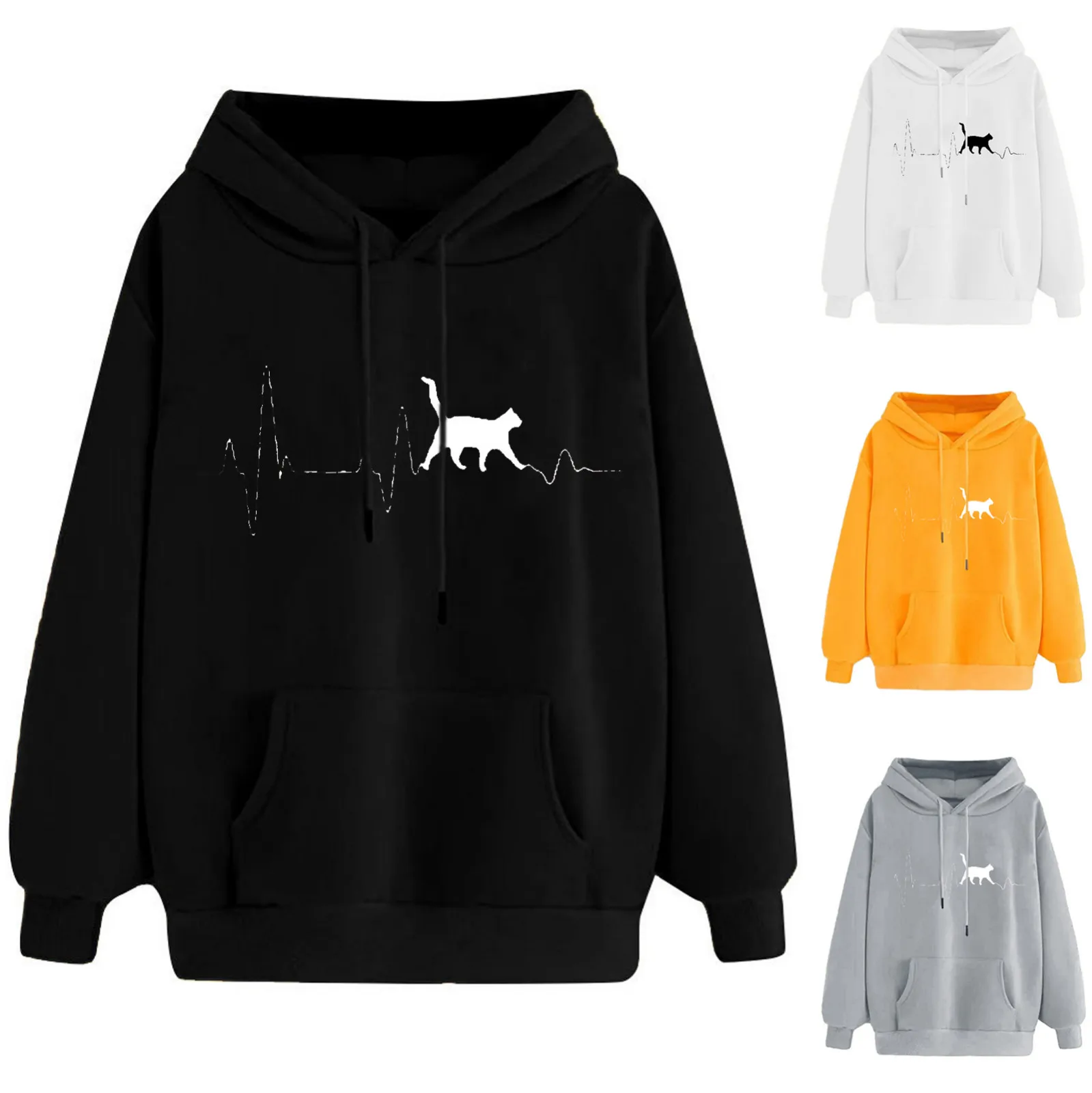 Fashion Hoodie Women's Autumn Winter Hoodie Sweatshirt Pullover Tops Long Sleeved Comfortable Comfortable And Warm
Fashion Hoodie Women's Autumn Winter Hoodie Sweatshirt Pullover Tops Long Sleeved Comfortable Comfortable And Warm