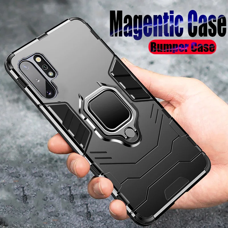 Фото Роскошный противоударный защитный чехол для телефона samsung Galaxy S10 S9 S8 Plus Магнитный