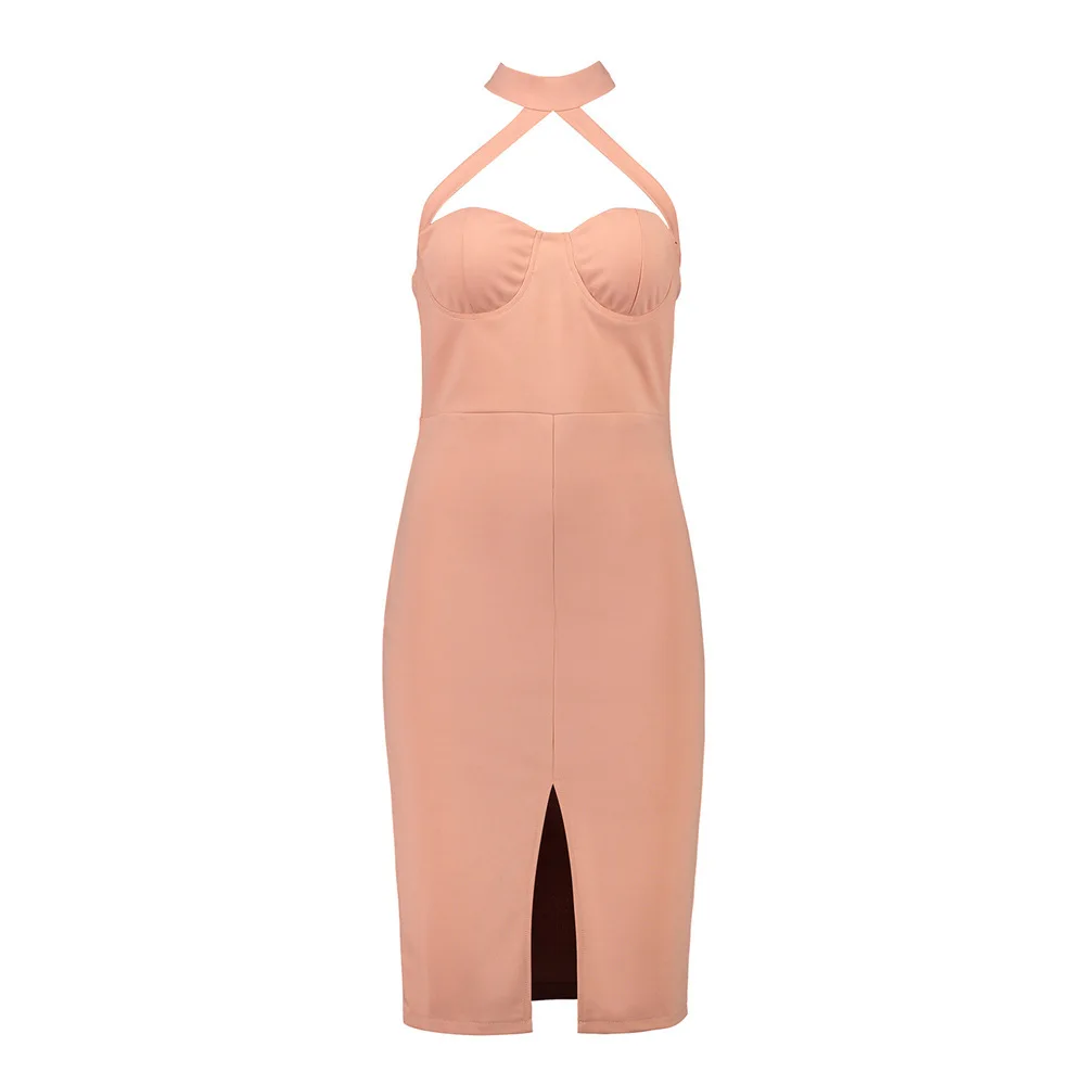 2021 Summer New Style Halter Neck Halter Split Bag Hip Dress Slim Sexy Nightclub Pencil Skirt Dresses for Women
2021 Summer New Style Halter Neck Halter Split Bag Hip Dress Slim Sexy Nightclub Pencil Skirt Dresses for Women