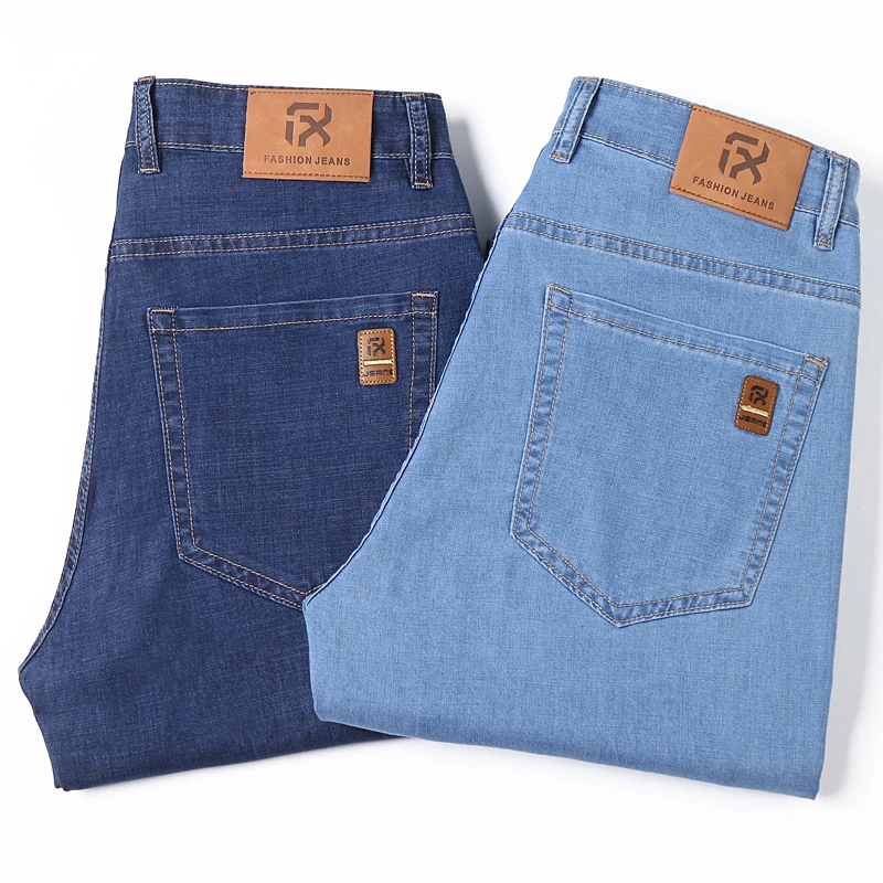 Summer New Men'S Thin Loose Jeans Classic Fashion All-Match Stretch Straight Denim Trousers Male Brand Ice Silk Casual Pants
Summer New Men'S Thin Loose Jeans Classic Fashion All-Match Stretch Straight Denim Trousers Male Brand Ice Silk Casual Pants