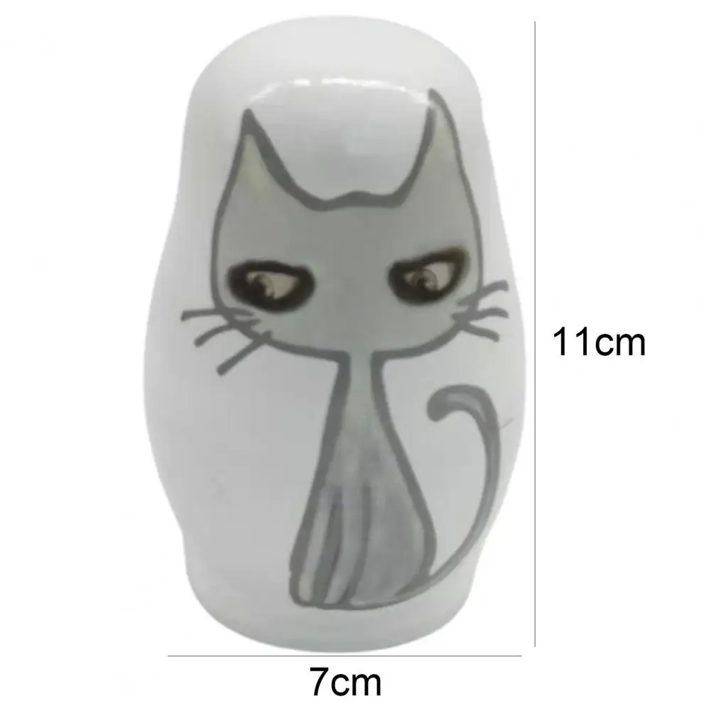 5 Pcs/Set Matryoshka Toys Good Craftsmanship Lightweight Wood Kitty Dolls Toy for Home
5 Pcs/Set Matryoshka Toys Good Craftsmanship Lightweight Wood Kitty Dolls Toy for Home