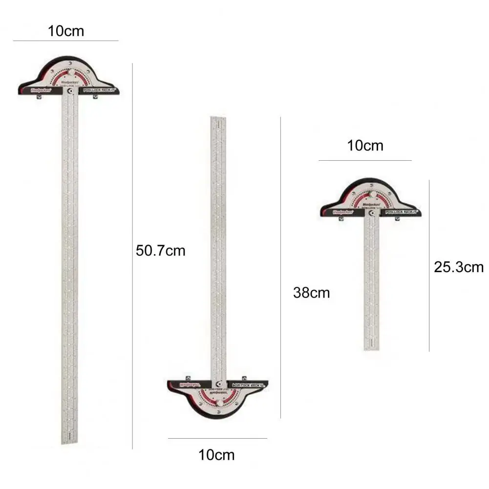 10/15/20inch Woodworkers Edge Ruler Two Arm Measuring Tool Stainless Steel T-shaped Ruler Woodworking Trimming Protractor Tools
10/15/20inch Woodworkers Edge Ruler Two Arm Measuring Tool Stainless Steel T-shaped Ruler Woodworking Trimming Protractor Tools
