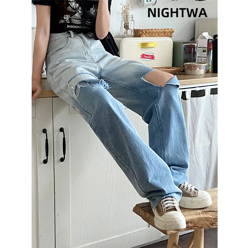 NIGHTWA 2021 Hot Vintage Streetwear High Waist Jeans Women hip hop Loose Gradient blue Jeans S-5XL Women Pants
NIGHTWA 2021 Hot Vintage Streetwear High Waist Jeans Women hip hop Loose Gradient blue Jeans S-5XL Women Pants