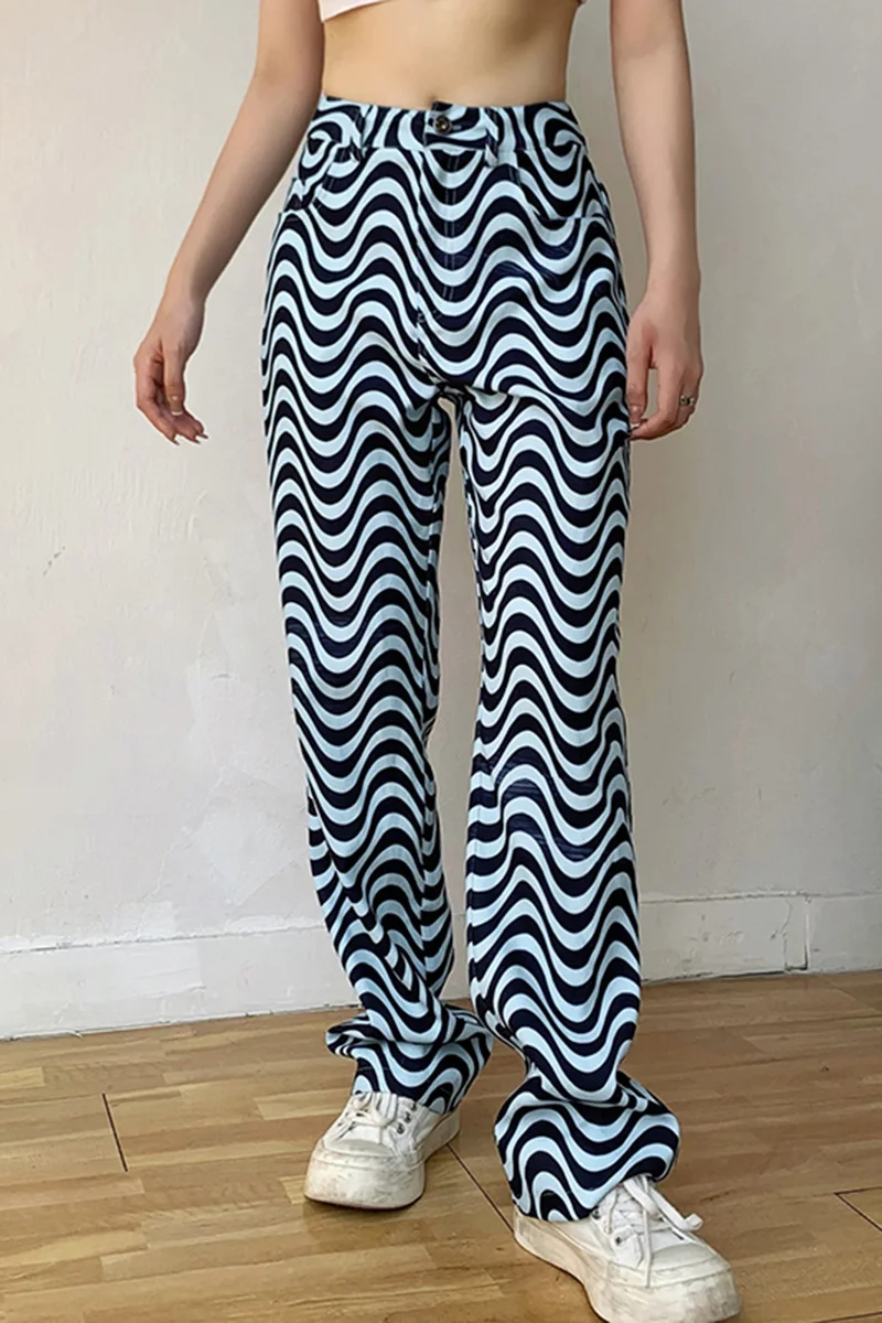 Streetwear High Waist Casual Pants Summer Thin Wavy Oversize Pants For Women Fashion Loose Long Trousers Y2k Capris
Streetwear High Waist Casual Pants Summer Thin Wavy Oversize Pants For Women Fashion Loose Long Trousers Y2k Capris