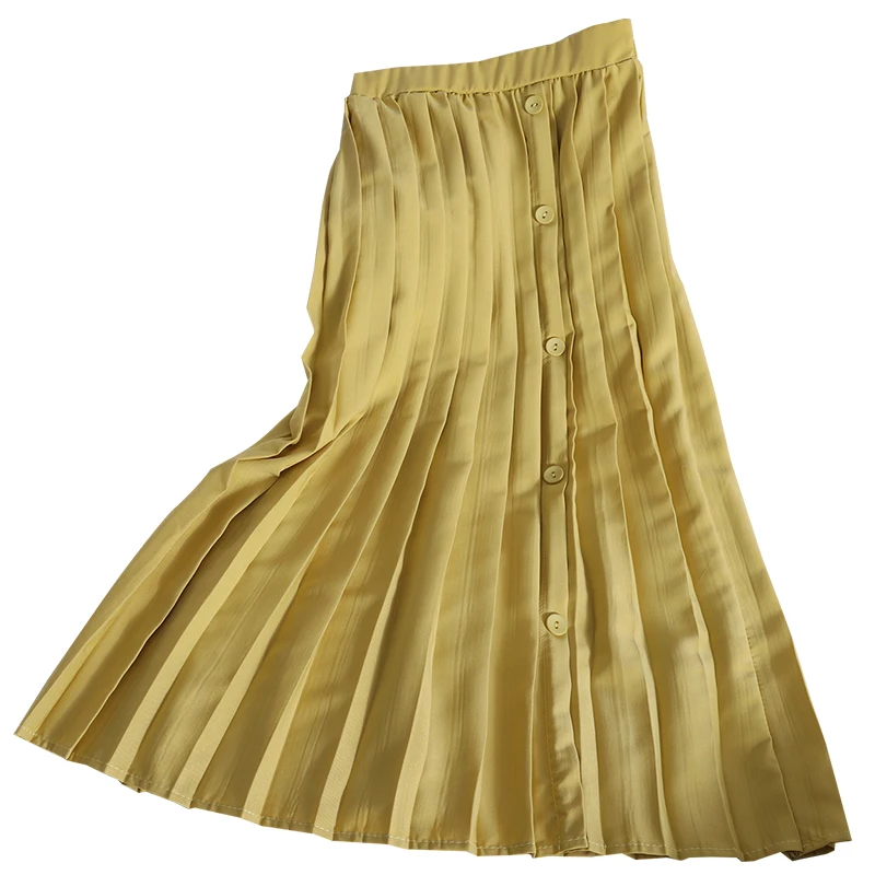 Kimutomo Elegant Solid-color Skirt Women 2021 Spring Summer New Fashion Female High Waist Korean Single Buttons Pleated Skirt
Kimutomo Elegant Solid-color Skirt Women 2021 Spring Summer New Fashion Female High Waist Korean Single Buttons Pleated Skirt