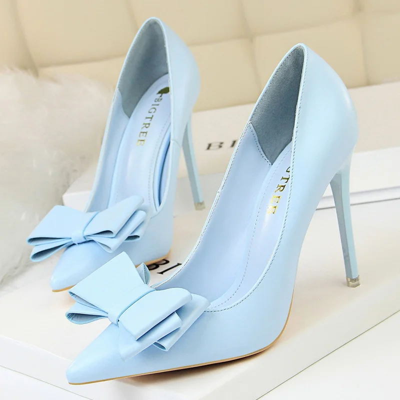 BIGTREE Shoes Women Pumps Sexy Shallow Pointed Toe Stiletto High Heels Ladies Butterfly Knot Pumps Female Wedding Bride Shoes
BIGTREE Shoes Women Pumps Sexy Shallow Pointed Toe Stiletto High Heels Ladies Butterfly Knot Pumps Female Wedding Bride Shoes