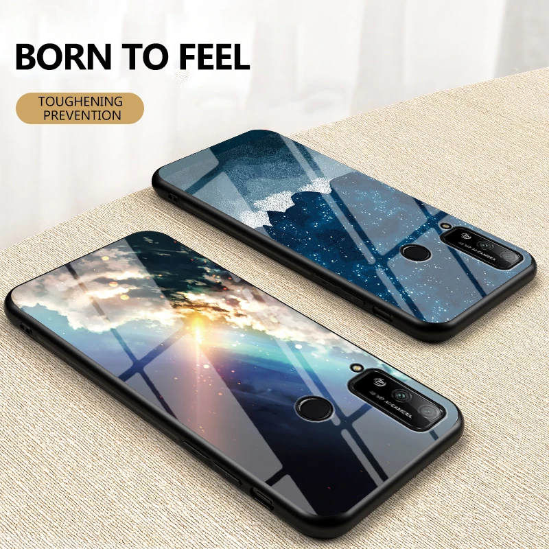 Роскошный стеклянный чехол со звёздным небом для телефона Huawei Honor Play 4T Pro Жесткий