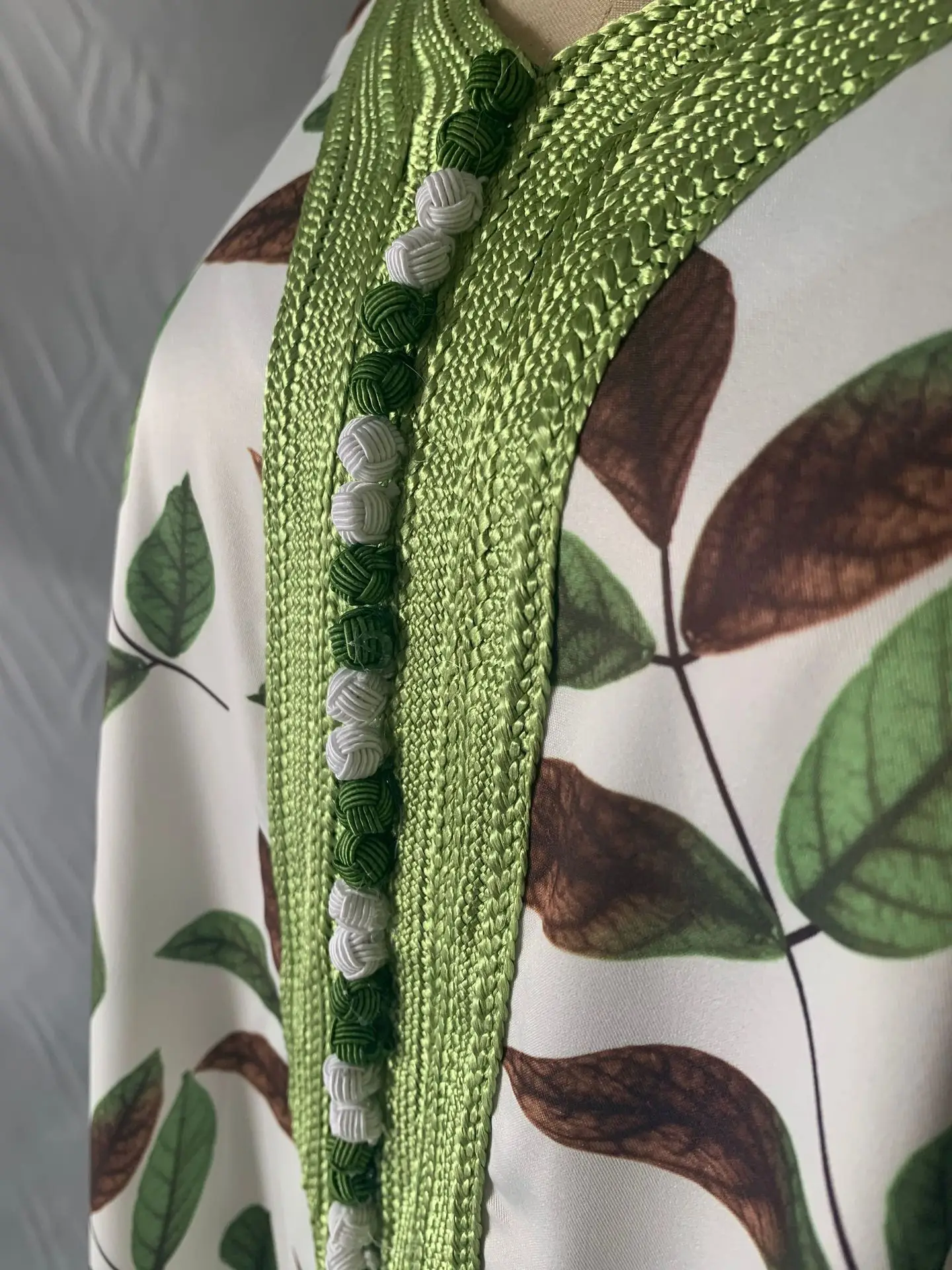 Ramadan Muslim Dress Turkey India Muslim Abaya Women Pakistan Long Robe Ribbon Leaves Print Dubai Islamic Eid Moroccan Kaftan 
Ramadan Muslim Dress Turkey India Muslim Abaya Women Pakistan Long Robe Ribbon Leaves Print Dubai Islamic Eid Moroccan Kaftan