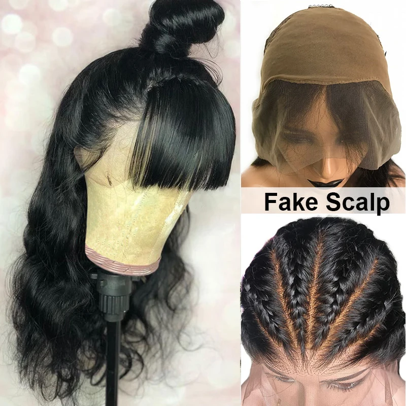 Glueless Full Lace Human Hair Wigs With Bangs Body Wave Transparent Brazilian Lace Wig With Baby Hair Fake Scalp Dolago Remy
Glueless Full Lace Human Hair Wigs With Bangs Body Wave Transparent Brazilian Lace Wig With Baby Hair Fake Scalp Dolago Remy