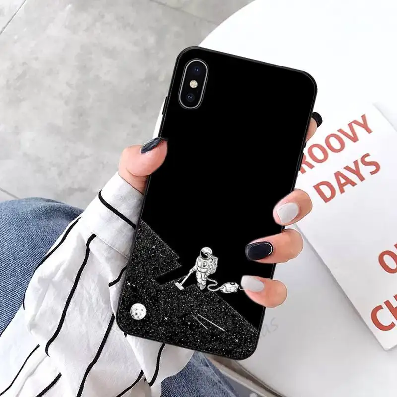 Black White Moon Stars Space Astronaut Phone Case for iPhone 11 12 mini pro XS MAX 8 7 6 6S Plus X 5S SE 2020 XR
Black White Moon Stars Space Astronaut Phone Case for iPhone 11 12 mini pro XS MAX 8 7 6 6S Plus X 5S SE 2020 XR