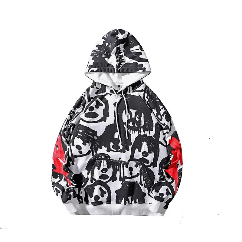 Hooded Sweatshirt Mens Classic Pocket Design Long Sleeve Cartoon Doodle Pullover Loose Tops Sports Coat Oversize Spring Autumn
Hooded Sweatshirt Mens Classic Pocket Design Long Sleeve Cartoon Doodle Pullover Loose Tops Sports Coat Oversize Spring Autumn