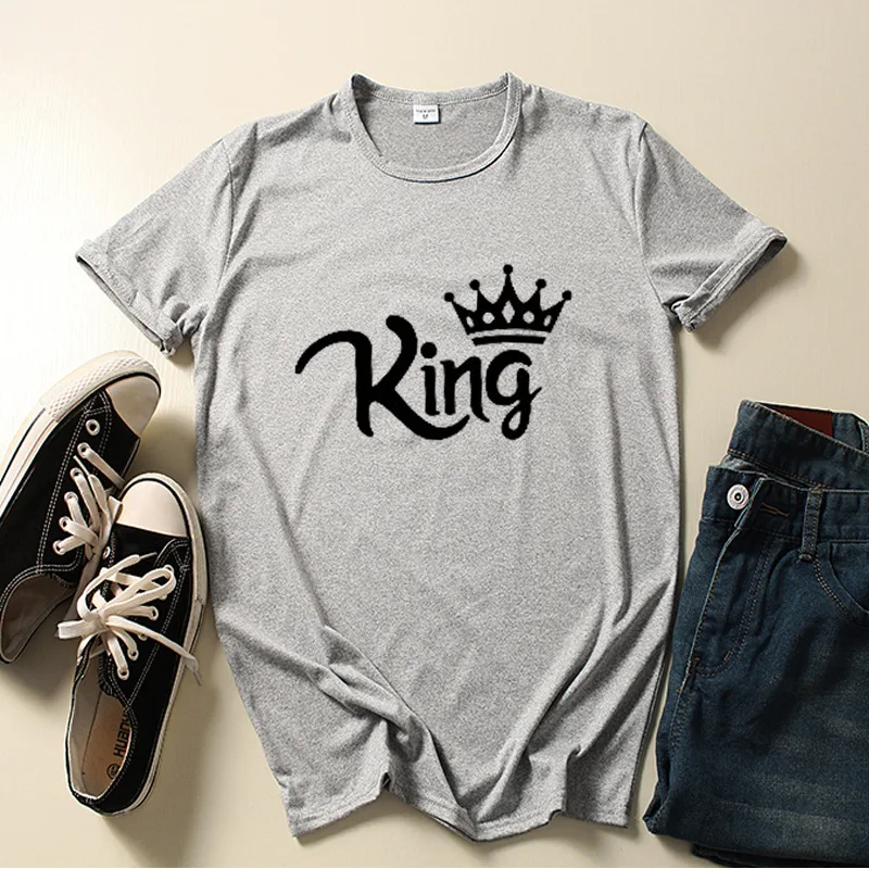 King Queen Couples T Shirt Queen Crown Print Couple Tshirt Summer Fashion Woman T-shirt Casual O-Neck Tops Lovers Tee Shirt
King Queen Couples T Shirt Queen Crown Print Couple Tshirt Summer Fashion Woman T-shirt Casual O-Neck Tops Lovers Tee Shirt