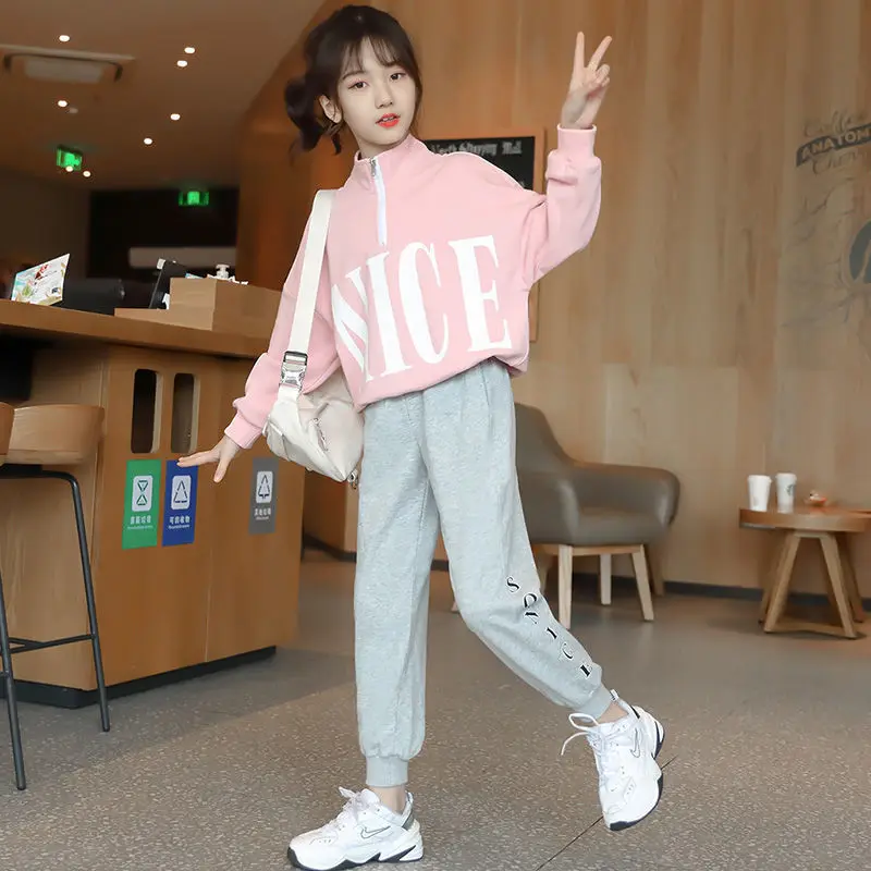 Children Suits Little Girl Sets Active Girl Letter Hooded Clothes Set Teen Tracksuit Spring Autumn Long Sleeve 2pcs4-12T Years
Children Suits Little Girl Sets Active Girl Letter Hooded Clothes Set Teen Tracksuit Spring Autumn Long Sleeve 2pcs4-12T Years
