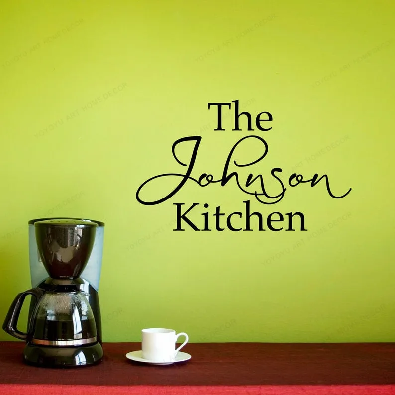 Kitchen Wall Decal Personalized custom Name wall sticker vinyl removable wall art mural JH115
Kitchen Wall Decal Personalized custom Name wall sticker vinyl removable wall art mural JH115