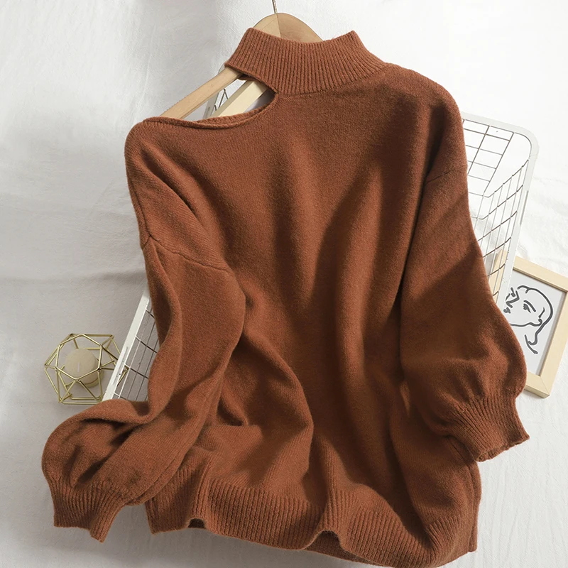 VANOVICH 2022 Autumn and Winter New Mock Neck Casual Thin Korean Women's Pullover Solid Strapless Temperament Sweater
VANOVICH 2022 Autumn and Winter New Mock Neck Casual Thin Korean Women's Pullover Solid Strapless Temperament Sweater