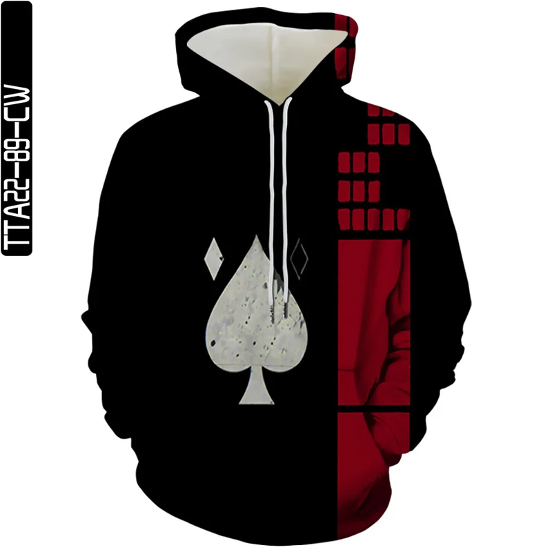 New Poker 3D Printing Spring And Autumn Fashion Brand Hoodie Unisex Loose Sweatshirt Outdoor Leisure Workout Clothes S-6XL
New Poker 3D Printing Spring And Autumn Fashion Brand Hoodie Unisex Loose Sweatshirt Outdoor Leisure Workout Clothes S-6XL
