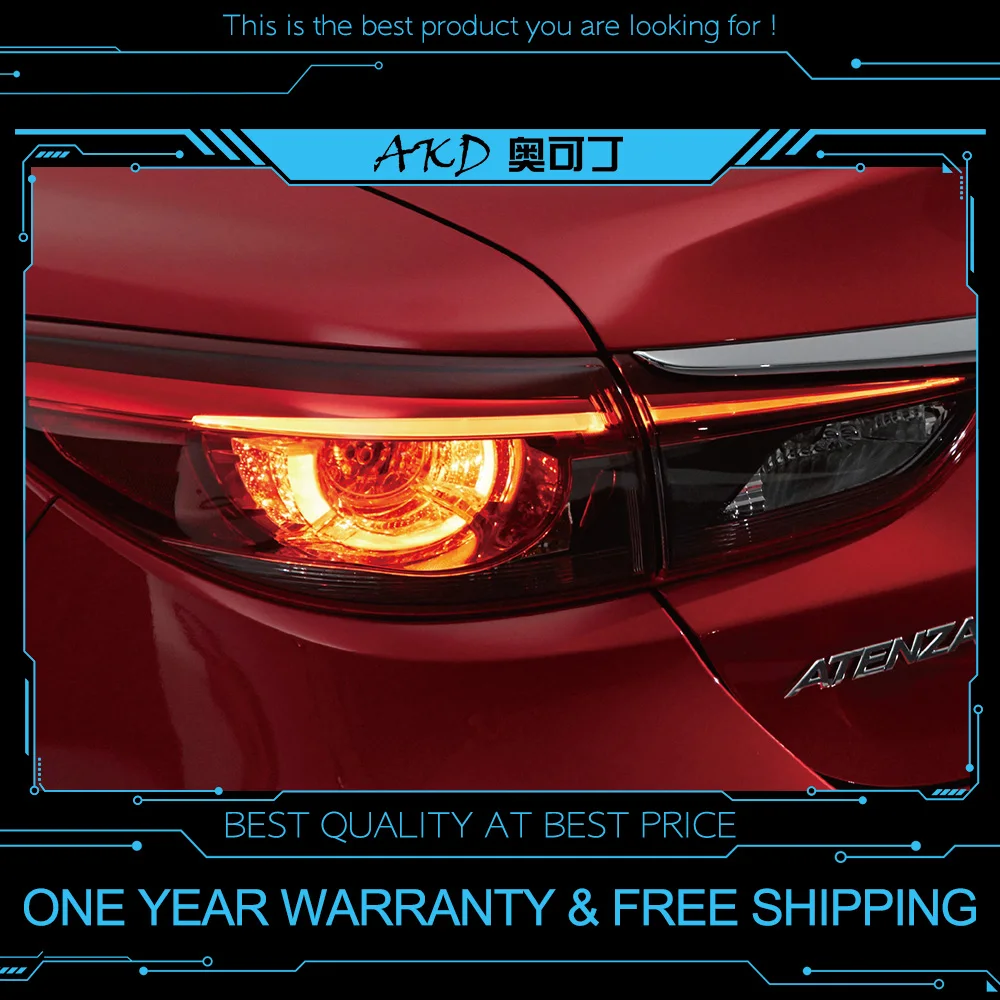 Задний фонарь AKD для Mazda 6 Atenza, светодиодный задсветильник 2013-2018, Mazda 6 Atenza, задний противотуманный сигнал поворота, автомобильные аксессуары
Задний фонарь AKD для Mazda 6 Atenza, светодиодный задсветильник 2013-2018, Mazda 6 Atenza, задний противотуманный сигнал поворота, автомобильные аксессуары