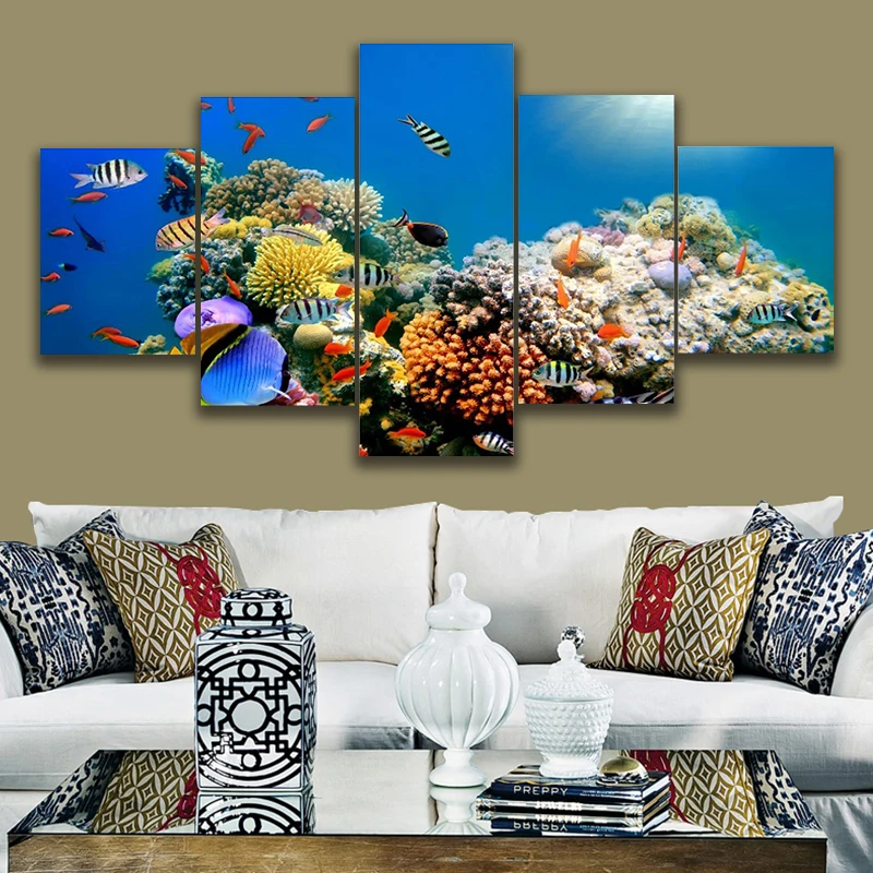Home Decoration Print Canvas 5 Panel Marine Animals Painting Wall Art Poster Modular Picture Framed For Bedside Background
Home Decoration Print Canvas 5 Panel Marine Animals Painting Wall Art Poster Modular Picture Framed For Bedside Background