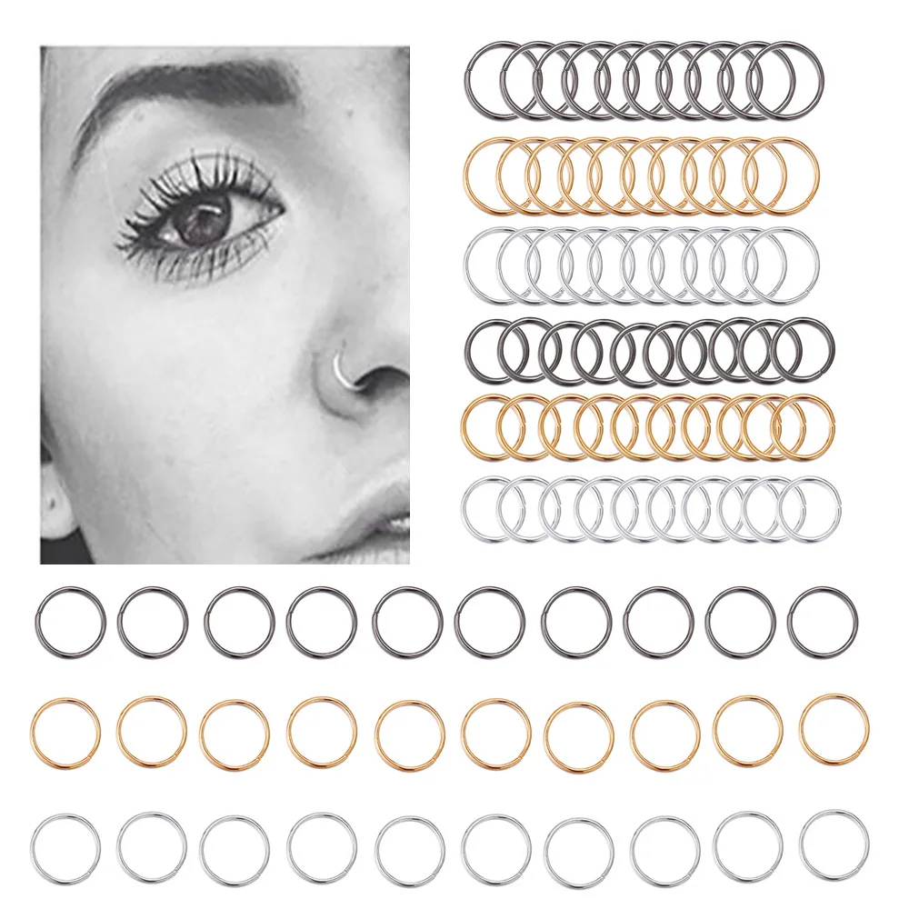 60Pcs/set Nose Ring Piercing Punk Gold Silver Color Tiny Nose Lip Hoop Ring Septum Rings 316L Piercing Stud Body Jewelry
60Pcs/set Nose Ring Piercing Punk Gold Silver Color Tiny Nose Lip Hoop Ring Septum Rings 316L Piercing Stud Body Jewelry