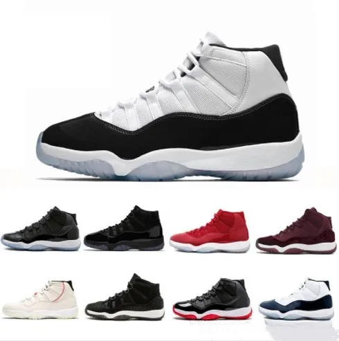 

Original New Bred 11 Basketball shoes 11s Concord 45 Cool Grey Cap and Gown Gamma Platinum Tint Women Men Trainer Sport sneaker