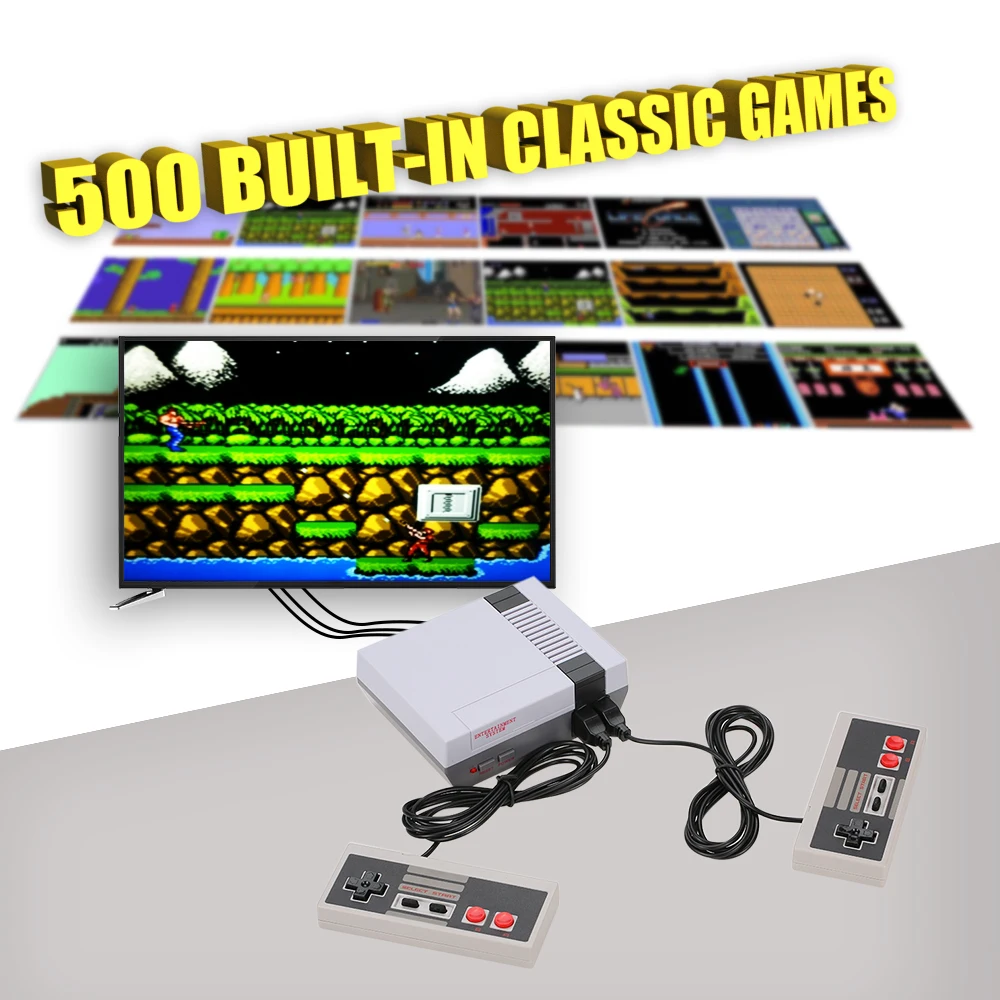 Встроенный 500 игры мини ТВ игровой консоли 8 бит Ретро Классический Портативный