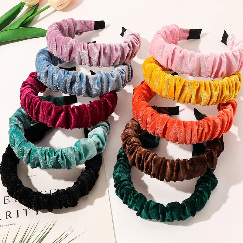Wrinkle Hair Hoop Velvet Hairband Wide Headband Women Hair Accessories Leisure Headband Solid Color Hair Band For Girls
Wrinkle Hair Hoop Velvet Hairband Wide Headband Women Hair Accessories Leisure Headband Solid Color Hair Band For Girls