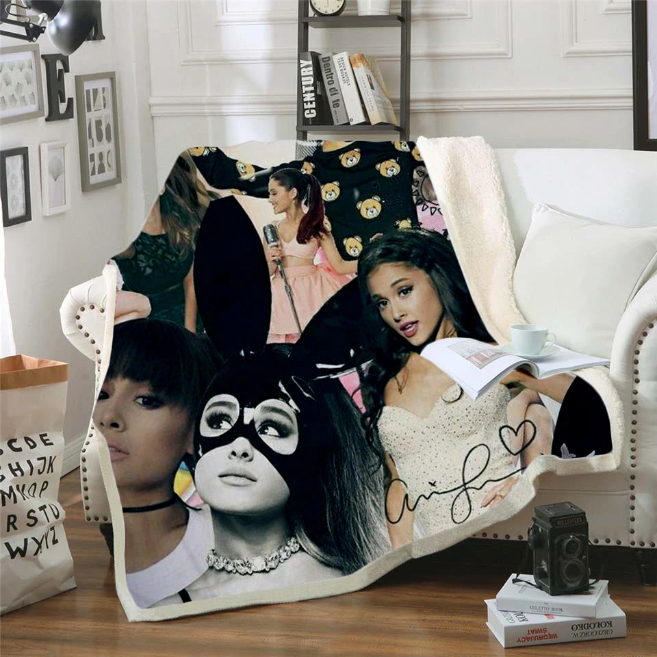 star Ariana Grand Printed Velvet Plush Blanket Duvet for Kids Girls Sherpa Blanket Travel office Couch Quilt Cover 001
star Ariana Grand Printed Velvet Plush Blanket Duvet for Kids Girls Sherpa Blanket Travel office Couch Quilt Cover 001