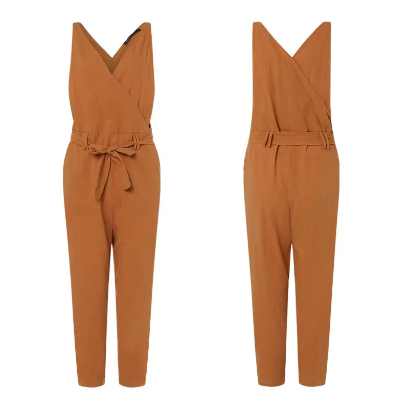 ZANZEA Elegant Summer Rompers Casual Women V neck Sleeveless Jumpsuits Solid Work OL Overalls Female Bow Tie Playsuits Plus Size
ZANZEA Elegant Summer Rompers Casual Women V neck Sleeveless Jumpsuits Solid Work OL Overalls Female Bow Tie Playsuits Plus Size