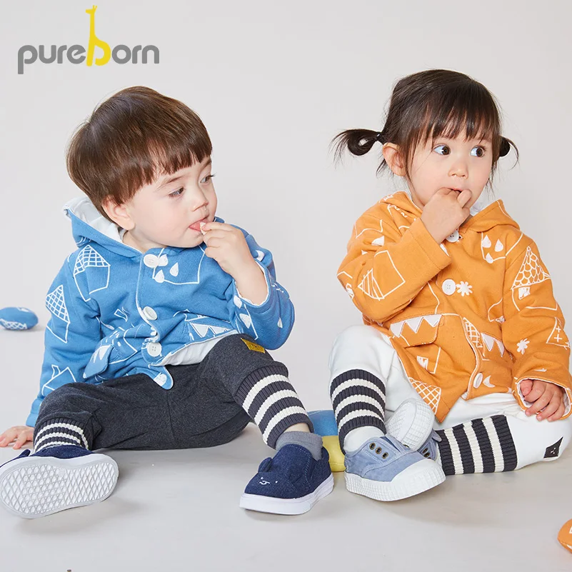 Брюки для девочек Pureborn хлопковые леггинсы в полоску длиной до щиколотки | Мать и