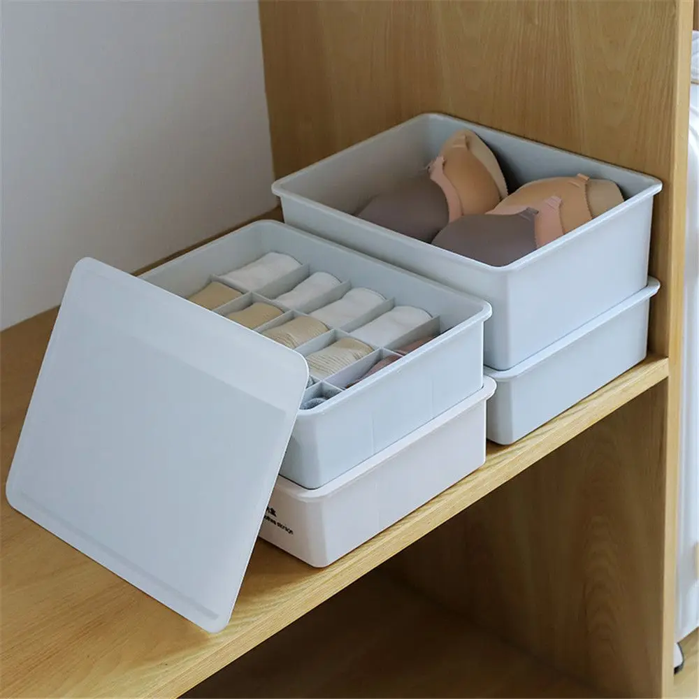 Multi-styles Underwear Storage Box With Cover Underwear Bra Socks Large-capacity Plastic Organizing Storage Box
Multi-styles Underwear Storage Box With Cover Underwear Bra Socks Large-capacity Plastic Organizing Storage Box