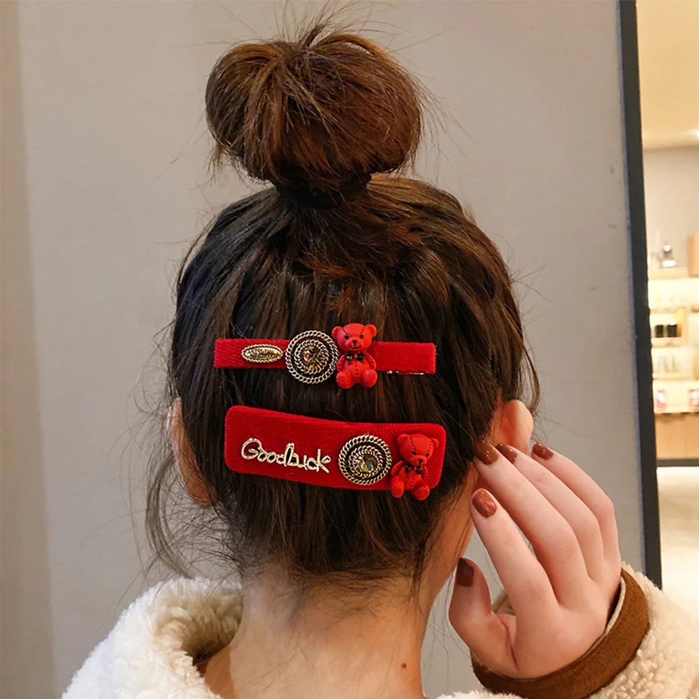 Red Bear Hair Claw Hair Clips Hair Rope Women Bride Headwear Fashion BB Clips Crab Clips Hair Accessories New Year Gift
Red Bear Hair Claw Hair Clips Hair Rope Women Bride Headwear Fashion BB Clips Crab Clips Hair Accessories New Year Gift