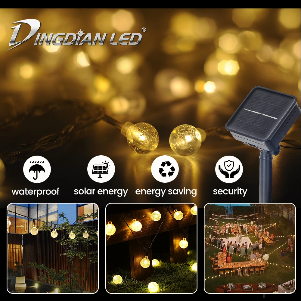 Светодиодная Водонепроницаемая гирлянсветильник на солнечной батарее, Праздничный Рождественский шнурок с пузырьковыми шариками, уличны...
Светодиодная Водонепроницаемая гирлянсветильник на солнечной батарее, Праздничный Рождественский шнурок с пузырьковыми шариками, уличны...