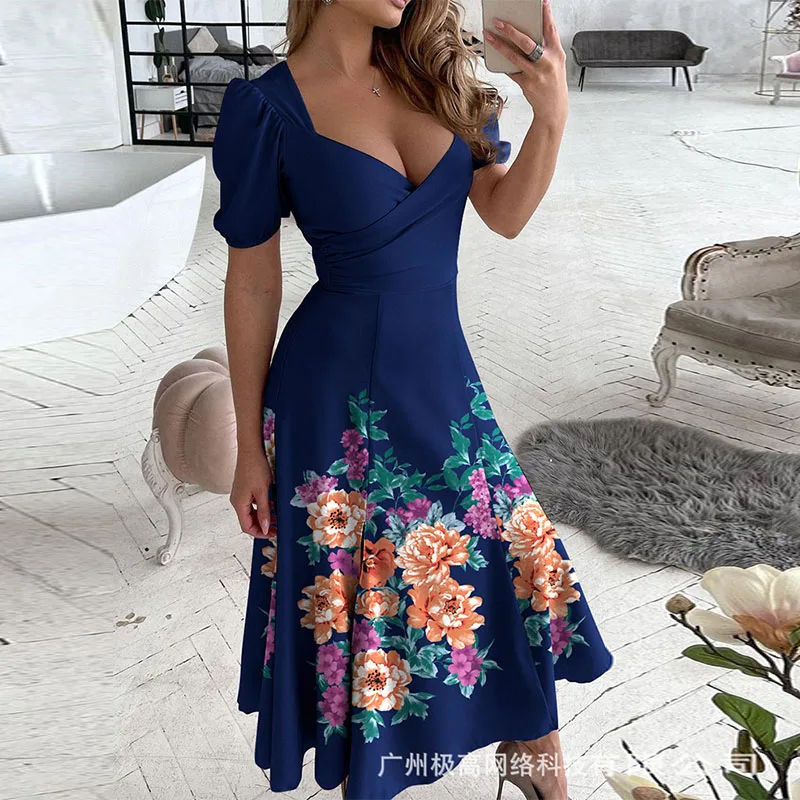 Donsignet Women Dress 2021 New Summer Autumn Printed V-neck Pleated Split Dress Women Fashion Maxi Dresses Vestido Feminino
Donsignet Women Dress 2021 New Summer Autumn Printed V-neck Pleated Split Dress Women Fashion Maxi Dresses Vestido Feminino