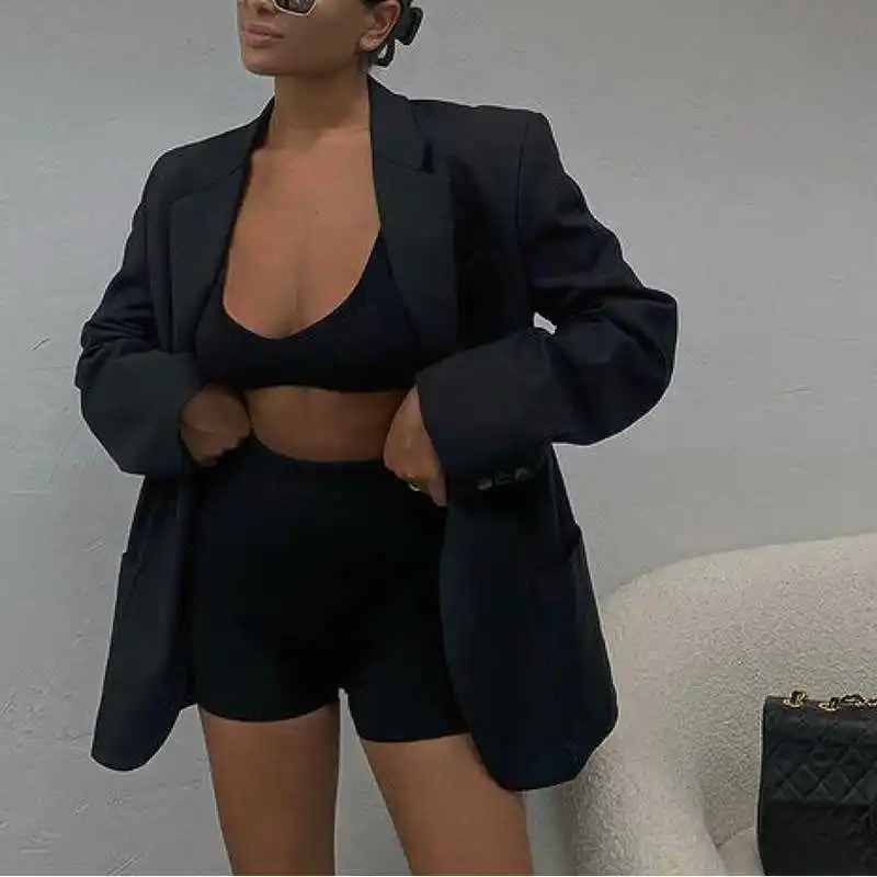 2021 Spring Summer Rib Knit Homewear Suits Women Sexy V-neck Strap Vest Top and Shorts Pajama Sets Lady Backless Solid 2 Pcs Set
2021 Spring Summer Rib Knit Homewear Suits Women Sexy V-neck Strap Vest Top and Shorts Pajama Sets Lady Backless Solid 2 Pcs Set