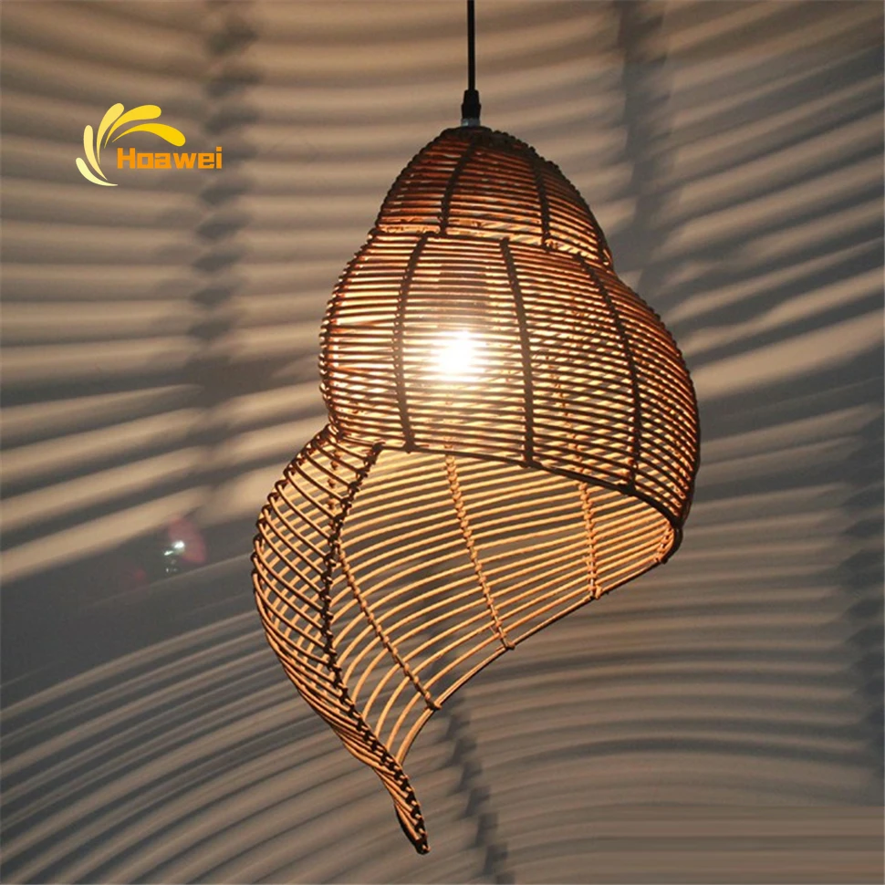 Southeast Asia Bamboo LED Pendant Lamp Sea Snail Shape Wicker Rattan Lamp Indoor Lighting Chinese Parlor Pendant Lights for Home
Southeast Asia Bamboo LED Pendant Lamp Sea Snail Shape Wicker Rattan Lamp Indoor Lighting Chinese Parlor Pendant Lights for Home