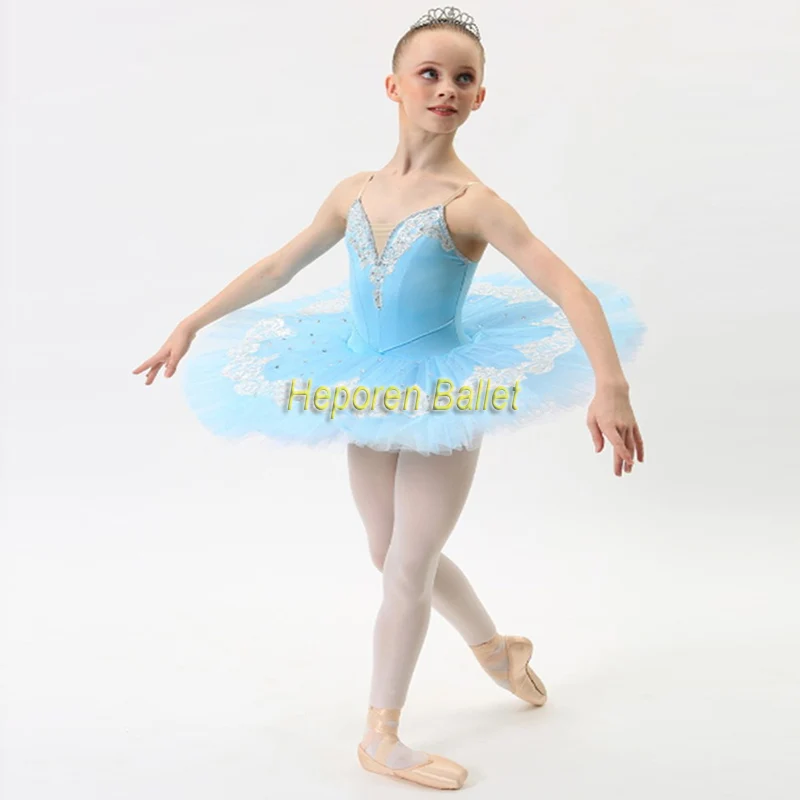 

New Arrive sky blue Swan Ballet costume with 8 layer of yarn, Professional Adult or children ballet TUTU for Competition