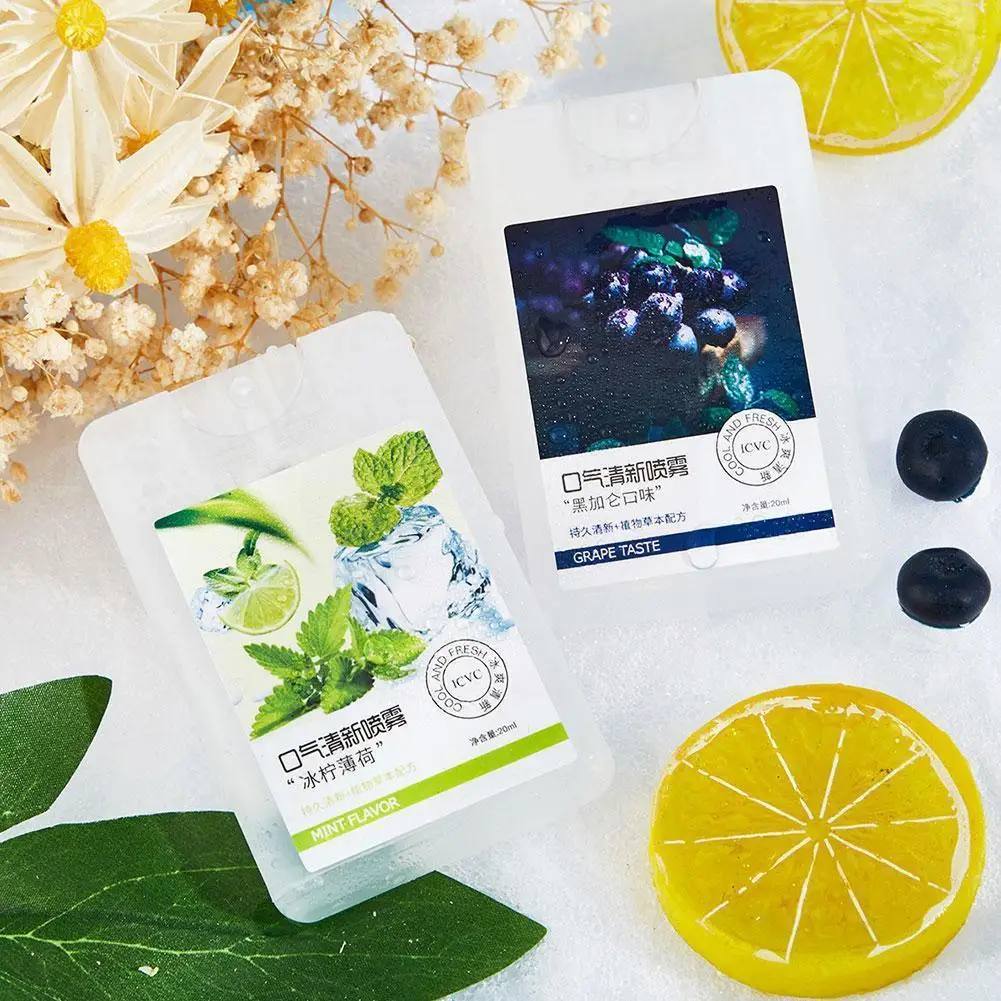 20 Ml Fruity Breath Refreshing Spray Ice Mint Blackcurrant Flavor Cares Freshener Liquid Treatment Odor Breath Halitosis Pe J7j3
20 Ml Fruity Breath Refreshing Spray Ice Mint Blackcurrant Flavor Cares Freshener Liquid Treatment Odor Breath Halitosis Pe J7j3