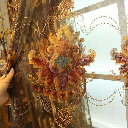 European Air Water-soluble Hollow Embroidery Shading Curtains for Living Dining Room Bedroom.
European Air Water-soluble Hollow Embroidery Shading Curtains for Living Dining Room Bedroom.