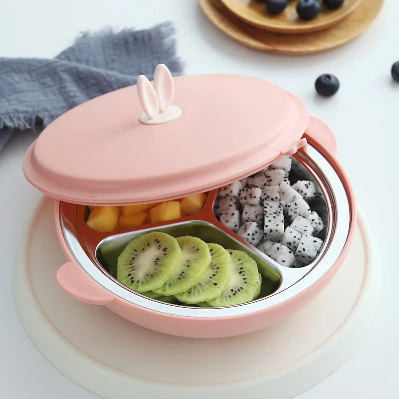 304 stainless steel children's plate round student tripartite insulated lunch box baby cartoon fast food plate
304 stainless steel children's plate round student tripartite insulated lunch box baby cartoon fast food plate